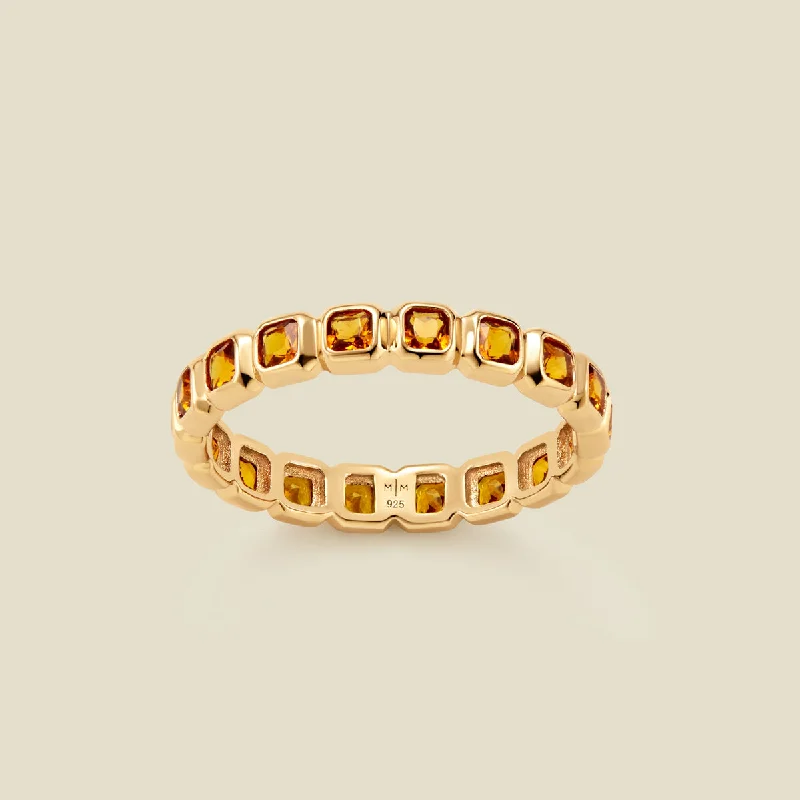 faceted stone ring-November Birthstone Eternity Ring