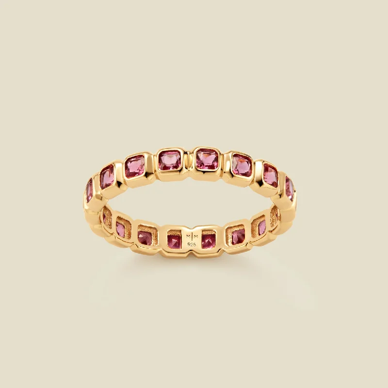 frond band ring-October Birthstone Eternity Ring