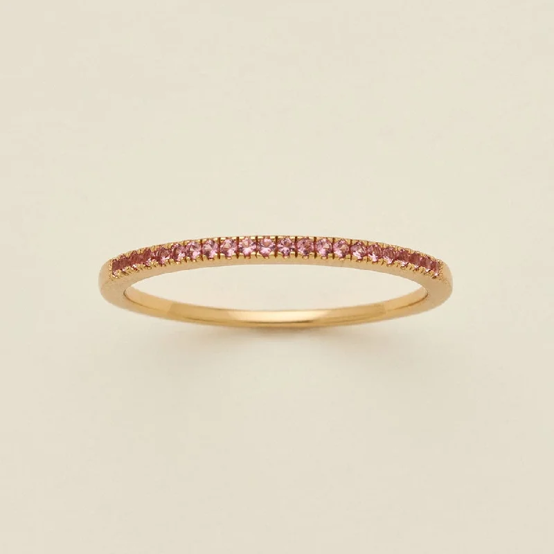 bicolor promise ring-October Birthstone Stacking Ring