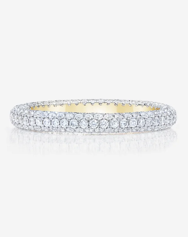 marquise cut diamond ring-Pavé Cloud Eternity Band