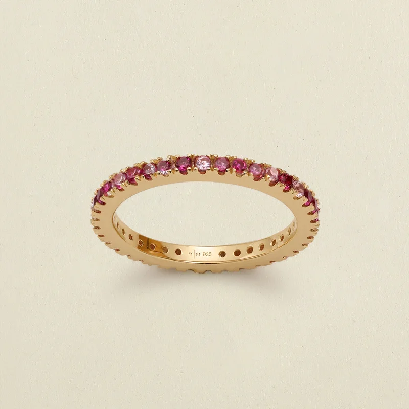 tarnished statement ring-Pink Eternity Band Ring | Final Sale