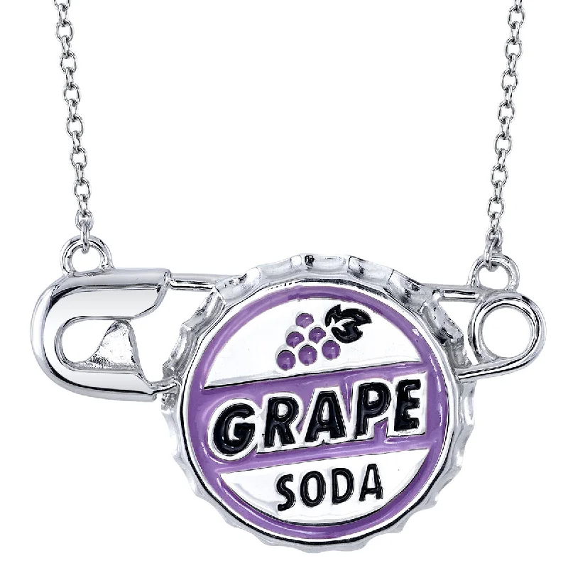 bendable chain necklace-Pixar X RockLove UP Grape Soda Necklace