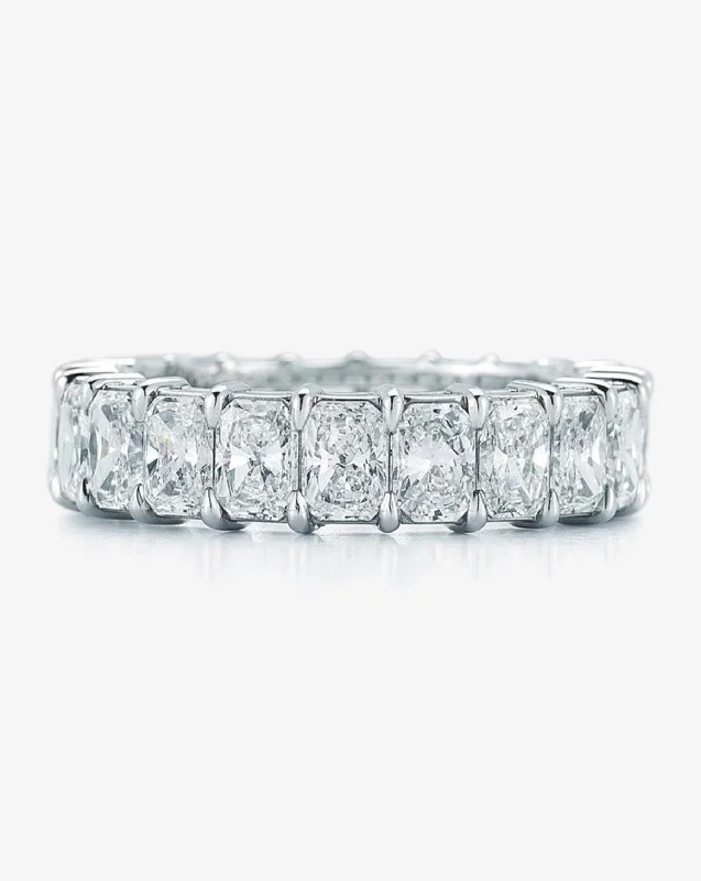 pearl knotted ring-Radiant Diamond Eternity Band