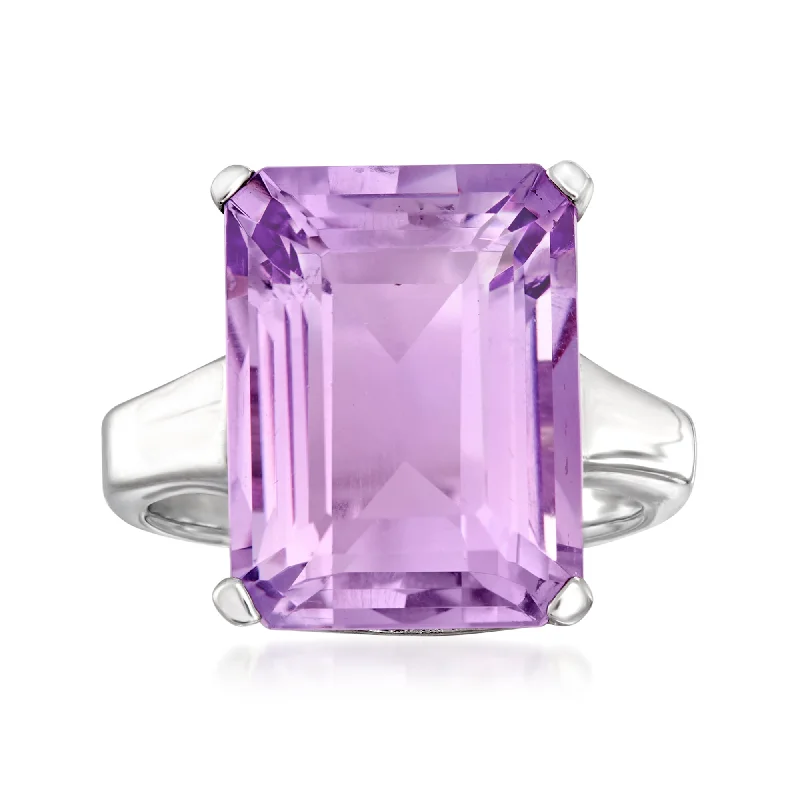 wanderlust stacking ring-Ross-Simons Amethyst Ring in Sterling Silver