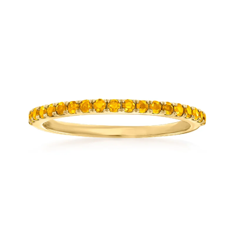 pewter eternity ring-Ross-Simons Citrine Ring in 14kt Yellow Gold