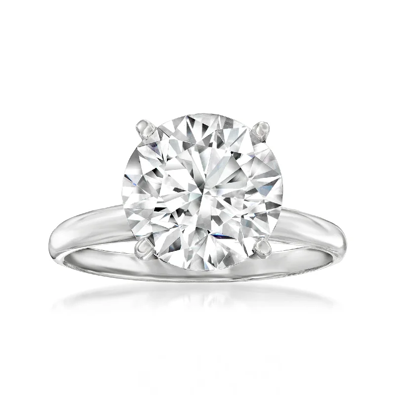 thin promise ring-Ross-Simons Lab-Grown Diamond Solitaire Ring in 14kt White Gold