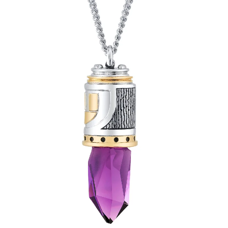 bendable pendant necklace-Star Wars X RockLove Mace Windu Kyber Crystal Necklace