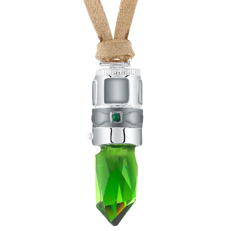 swoop chain necklace-Star Wars X RockLove Yoda Kyber Crystal Necklace