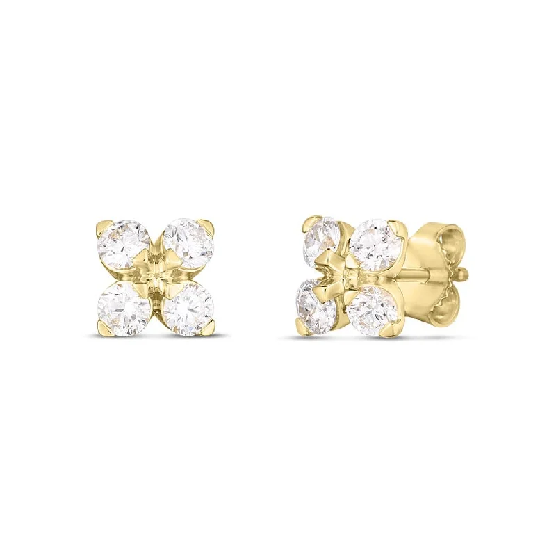 urban angular earrings-Diamond Love in Verona Stud Earrings