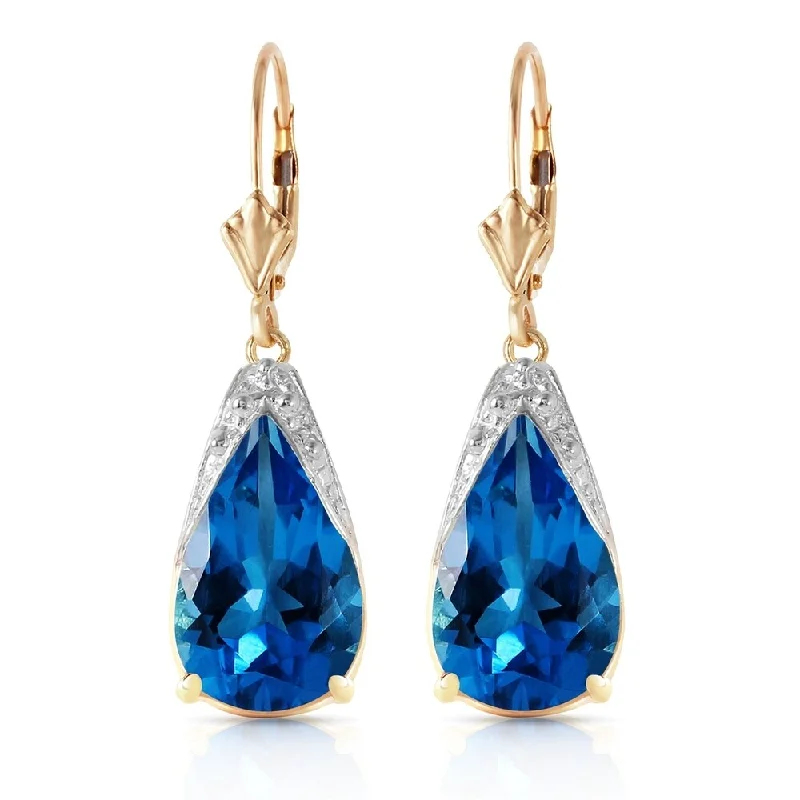 wanderlust chandelier earrings-12 CTW 14K Solid Gold Bluette Blue Topaz Earrings