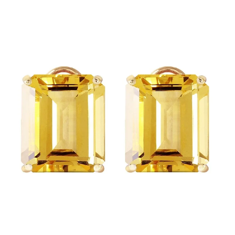 thin bar earrings-13 CTW 14K Solid Gold Distinction Citrine Earrings