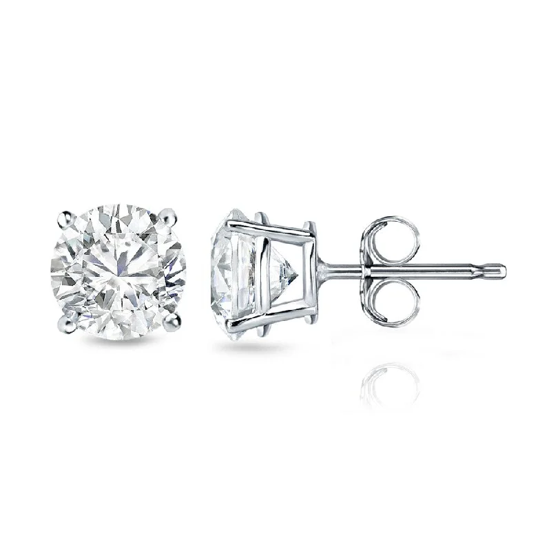 urban bolt earrings-14k Gold Round 1ct TW Clarity Enhanced Diamond Stud Earrings (G-H, I2-I3)