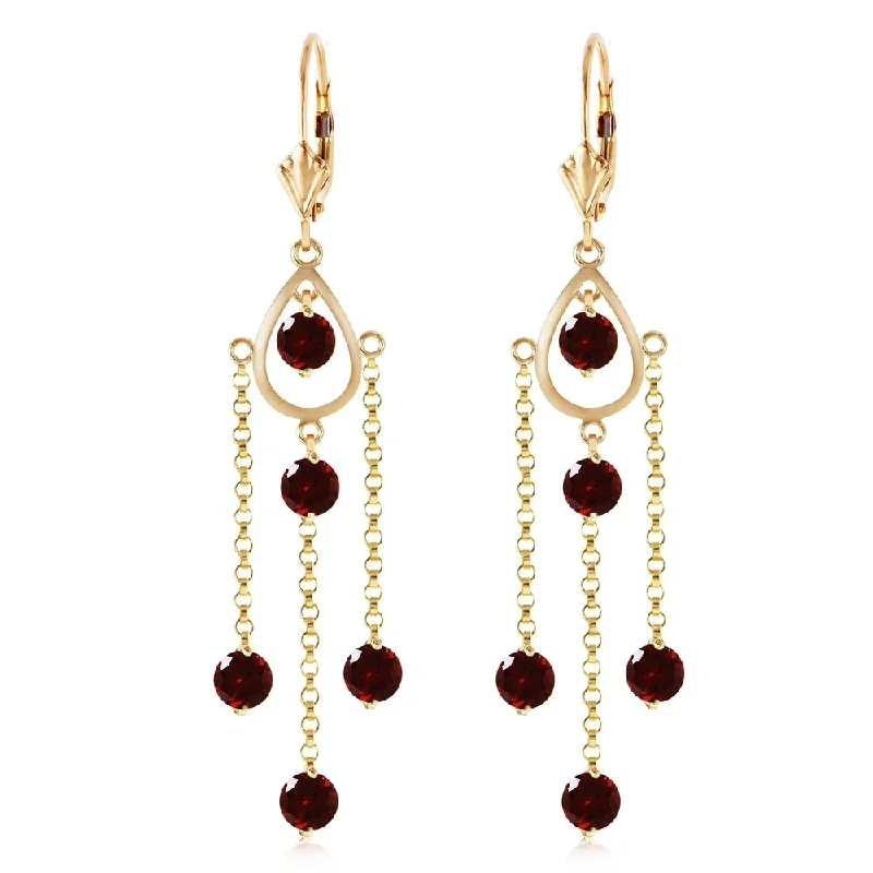 pewter stud earrings-3 CTW 14K Solid Gold Gilded Age Garnet Earrings