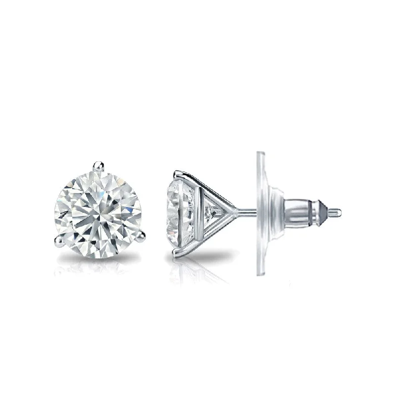 custom name earrings-Auriya GIA Certified 14k White Gold 3-Prong Martini 4.20 ct. TDW