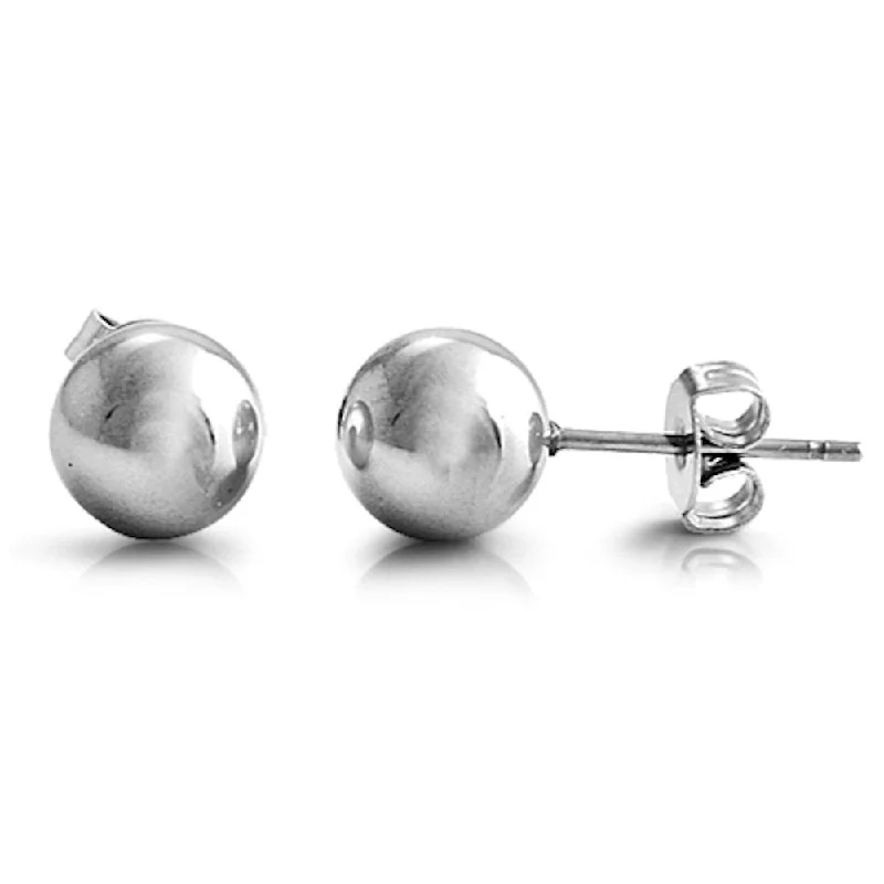 wanderlust turquoise earrings-Avery: 8mm Ball Stud Earrings 316 Stainless Steel