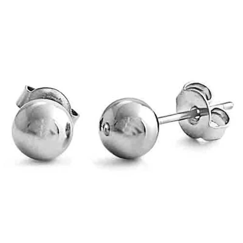 custom cosmos earrings-Avery: 6mm Ball Stud Earrings 316 Stainless Steel