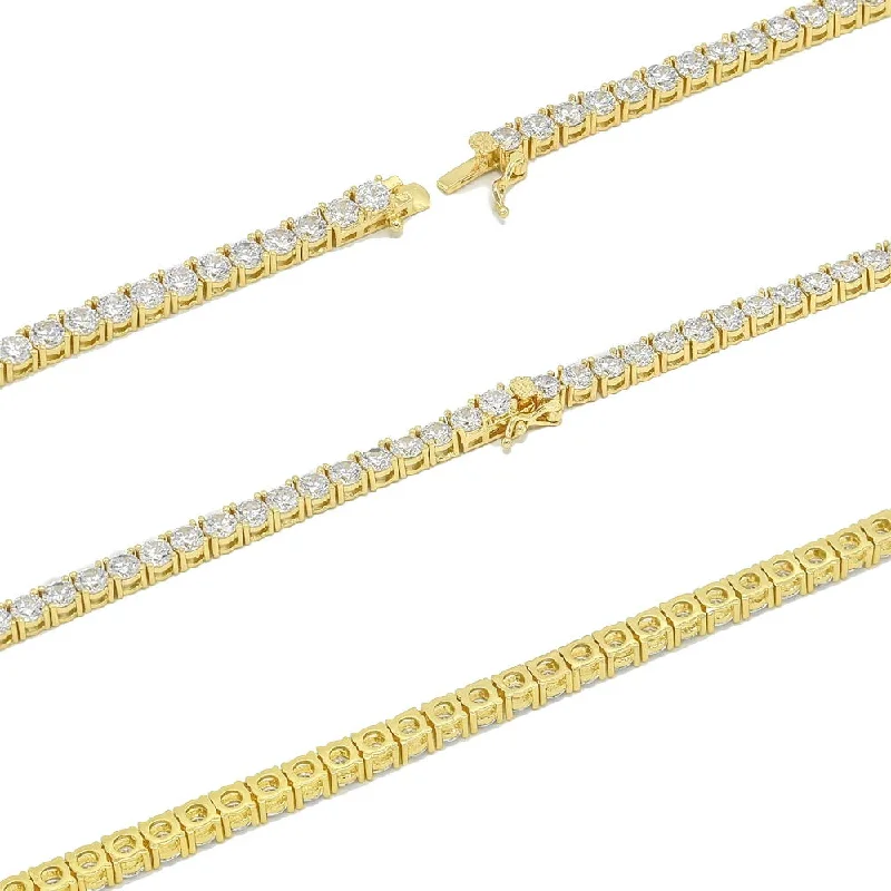 midnight diamond earrings-Brass Tennis Bracelet, Width 6mm, Length-7.5''