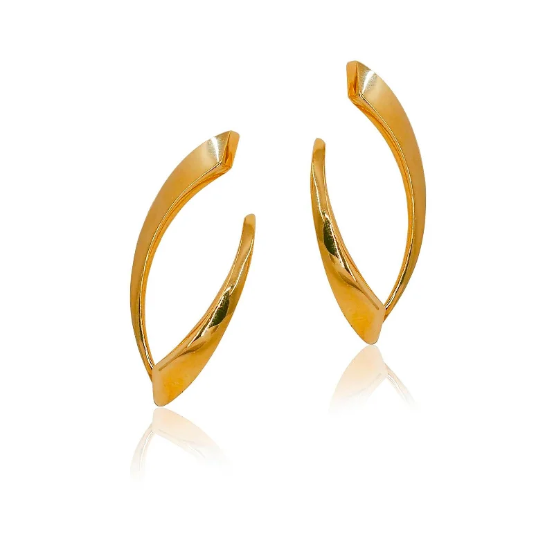 bendable silver earrings-Medium El Dorado Hoop Earrings