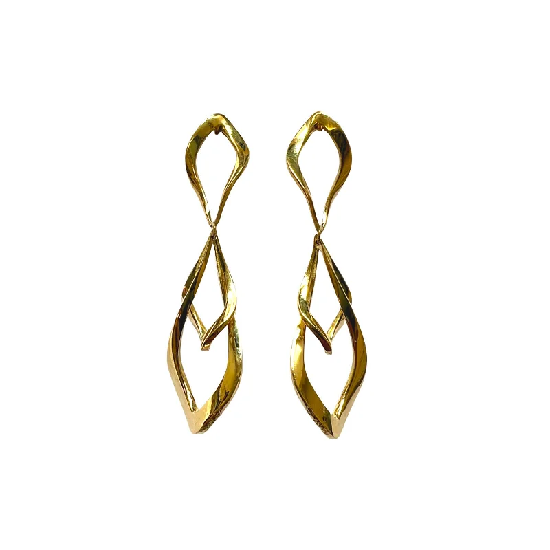 bendable hoop earrings-Tri-Drop Willow Earrings