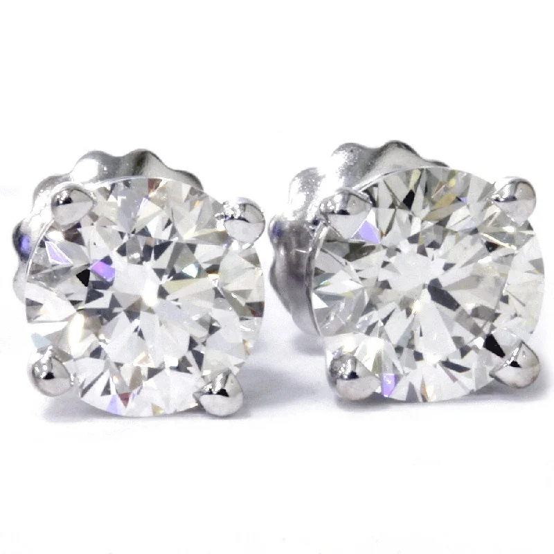 urban bolt earrings-Eco-friendly 950 Platinum 1ct TDW Lab Grown Diamond Studs with Screw Backs