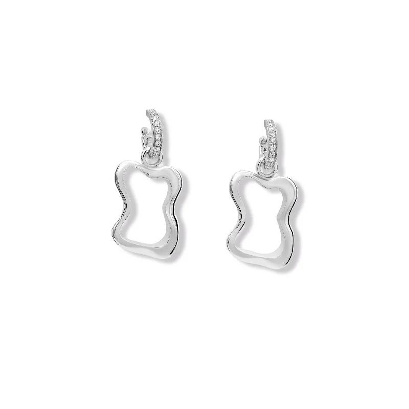 midnight diamond earrings-Pâtisserie Large Earring Drops Silver