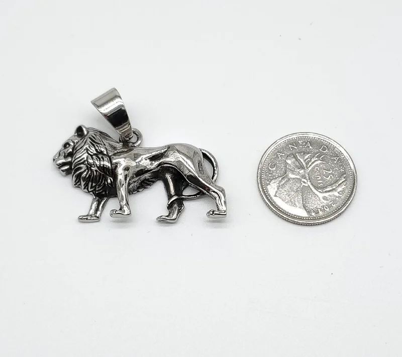 retro pearl stud earrings-SP-827, Lion, gold or silver, 43mm width, 35mm high, 7mm thick