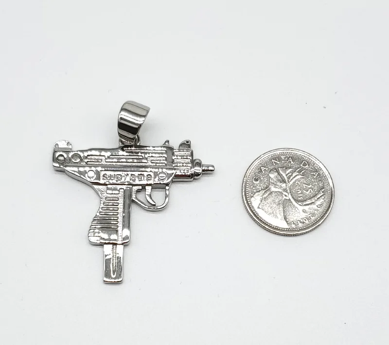 custom cosmos earrings-SP-966, Uzi pendant-gold or silver color, 40mm width, 50mm high, 3mm thick